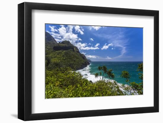 A View of the Na Pali Coast from the Kalalau Trail-Andrew Shoemaker-Framed Photographic Print