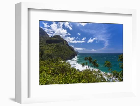 A View of the Na Pali Coast from the Kalalau Trail-Andrew Shoemaker-Framed Photographic Print