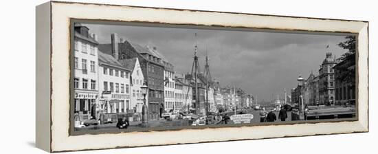 A View of the Nyhavn Canal Harbor in the City of Copenhagen-John Phillips-Framed Premier Image Canvas