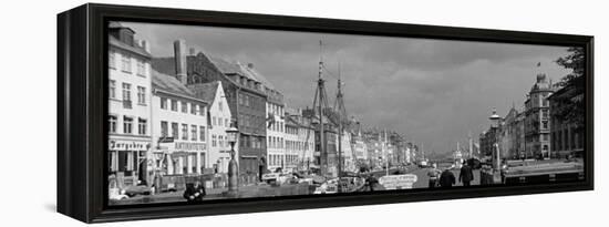 A View of the Nyhavn Canal Harbor in the City of Copenhagen-John Phillips-Framed Premier Image Canvas