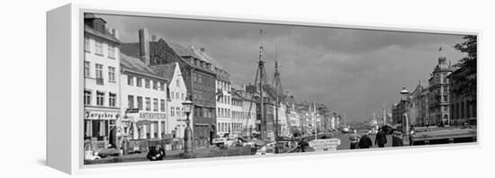 A View of the Nyhavn Canal Harbor in the City of Copenhagen-John Phillips-Framed Premier Image Canvas