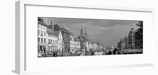 A View of the Nyhavn Canal Harbor in the City of Copenhagen-John Phillips-Framed Premium Photographic Print