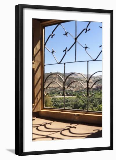 A View of the Ourika Valley as Glimpsed Through the Window of a Traditional Berber House-Charlie Harding-Framed Photographic Print