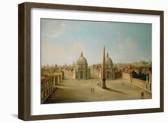 A View of the Piazza Del Popolo-Antonio Joli-Framed Giclee Print