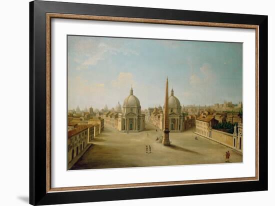 A View of the Piazza Del Popolo-Antonio Joli-Framed Giclee Print