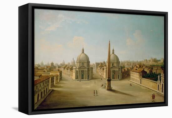 A View of the Piazza Del Popolo-Antonio Joli-Framed Premier Image Canvas