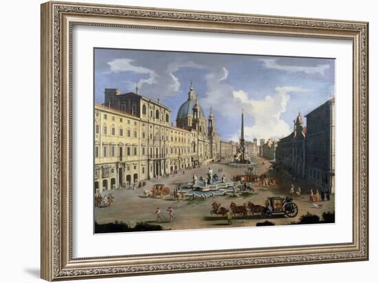 A View of the Piazza Navona in Rome-Gaspar van Wittel-Framed Giclee Print