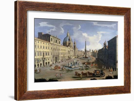 A View of the Piazza Navona in Rome-Gaspar van Wittel-Framed Giclee Print