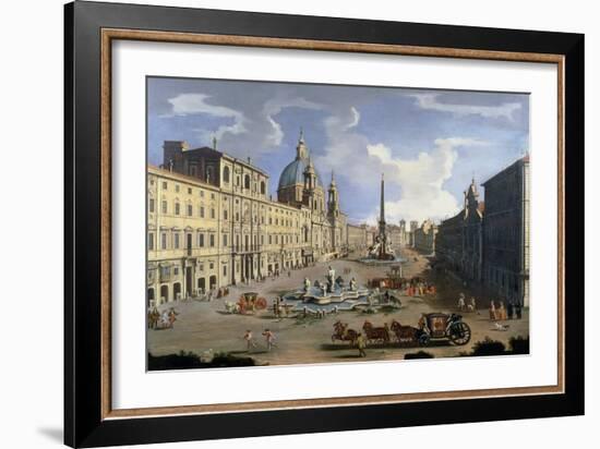 A View of the Piazza Navona in Rome-Gaspar van Wittel-Framed Giclee Print