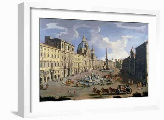 A View of the Piazza Navona in Rome-Gaspar van Wittel-Framed Giclee Print