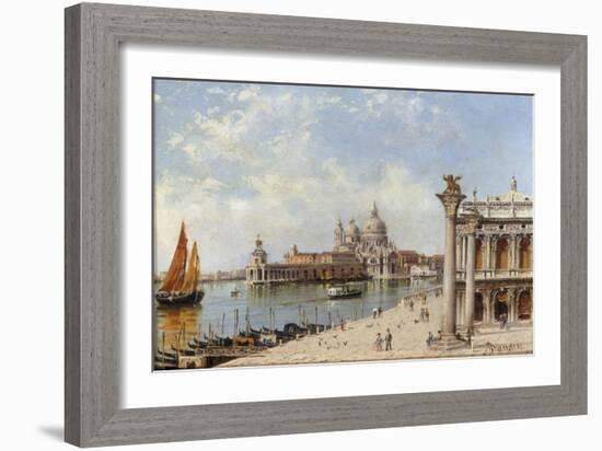 A View of the Piazzetta and Santa Maria della Salute, Venice-Antonietta Brandeis-Framed Giclee Print