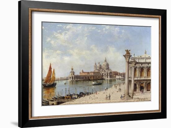 A View of the Piazzetta and Santa Maria della Salute, Venice-Antonietta Brandeis-Framed Giclee Print