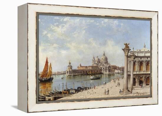 A View of the Piazzetta and Santa Maria della Salute, Venice-Antonietta Brandeis-Framed Premier Image Canvas