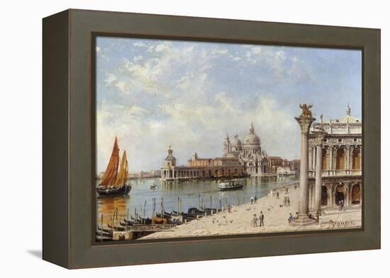 A View of the Piazzetta and Santa Maria della Salute, Venice-Antonietta Brandeis-Framed Premier Image Canvas