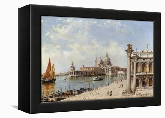 A View of the Piazzetta and Santa Maria della Salute, Venice-Antonietta Brandeis-Framed Premier Image Canvas