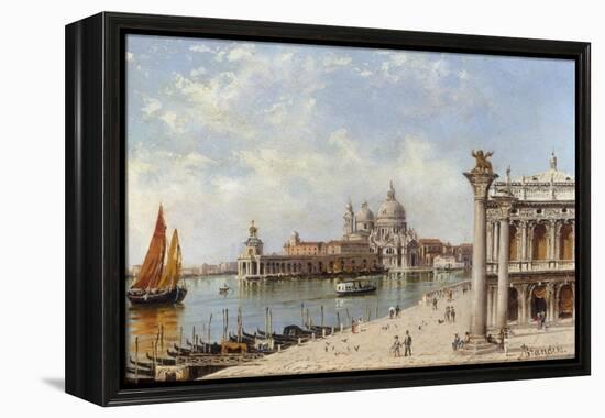 A View of the Piazzetta and Santa Maria della Salute, Venice-Antonietta Brandeis-Framed Premier Image Canvas