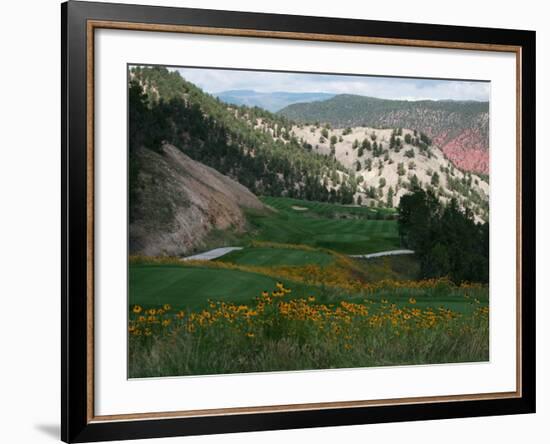 a View of the Picturesque Par-5 13th Hole at Ironbridge Golf Club-John Marshall-Framed Photographic Print