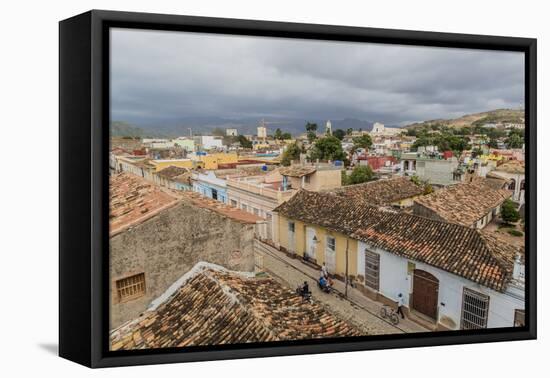 A view of the Plaza Mayor, Trinidad, UNESCO World Heritage Site, Cuba, West Indies, Caribbean, Cent-Michael Nolan-Framed Premier Image Canvas