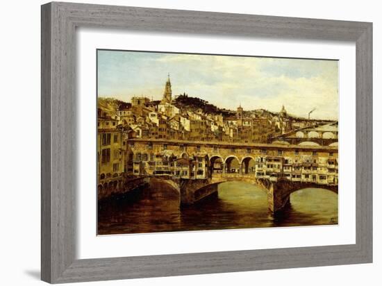 A View of the Ponte Vecchio, Florence-Antonietta Brandeis-Framed Giclee Print