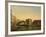 A View of the Rialto Bridge with the Palazzo dei Camerlenghi to the Right-Giuseppe Bernardino Bison-Framed Giclee Print