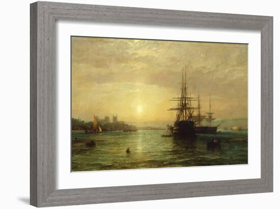 A View of the River Medway at Dusk-Francis Danby-Framed Giclee Print