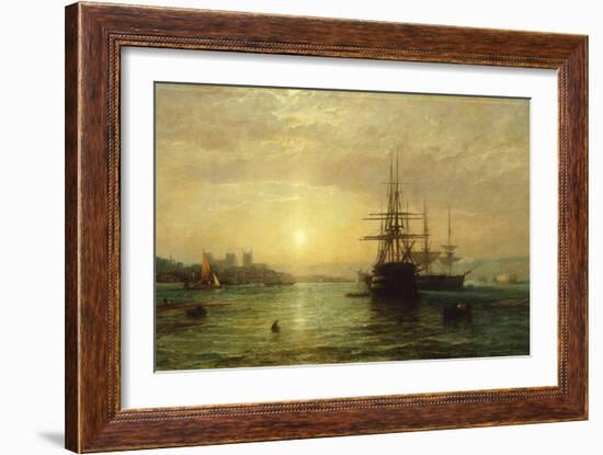 A View of the River Medway at Dusk-Francis Danby-Framed Giclee Print