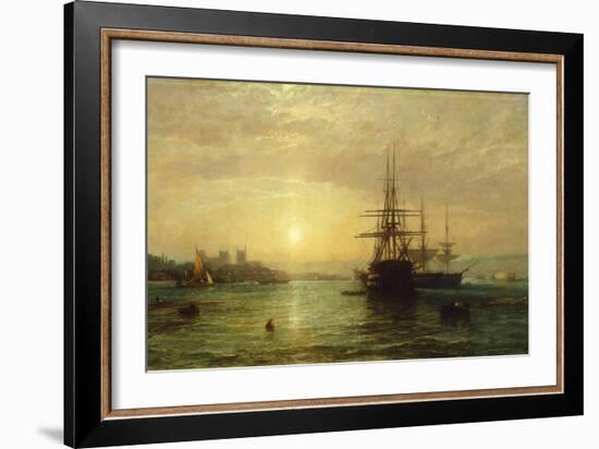 A View of the River Medway at Dusk-Francis Danby-Framed Giclee Print