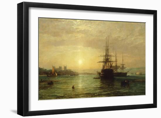 A View of the River Medway at Dusk-Francis Danby-Framed Giclee Print