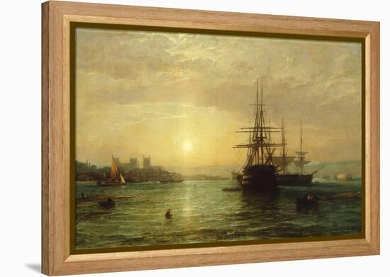 A View of the River Medway at Dusk-Francis Danby-Framed Premier Image Canvas