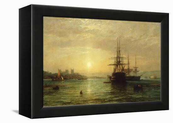 A View of the River Medway at Dusk-Francis Danby-Framed Premier Image Canvas