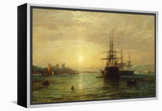 A View of the River Medway at Dusk-Francis Danby-Framed Premier Image Canvas