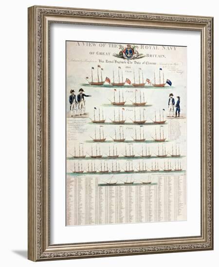 A View of the Royal Navy of Great Britain, Published in 1804-Nicolaus von Heideloff-Framed Giclee Print