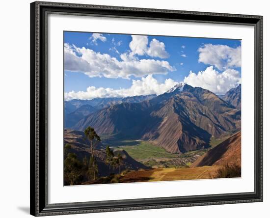 A View of the Sacred Valley and Andes Mountains of Peru, South America-Miva Stock-Framed Photographic Print