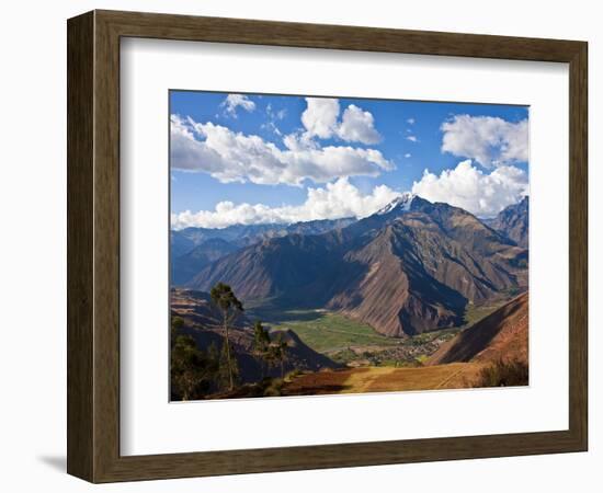 A View of the Sacred Valley and Andes Mountains of Peru, South America-Miva Stock-Framed Photographic Print