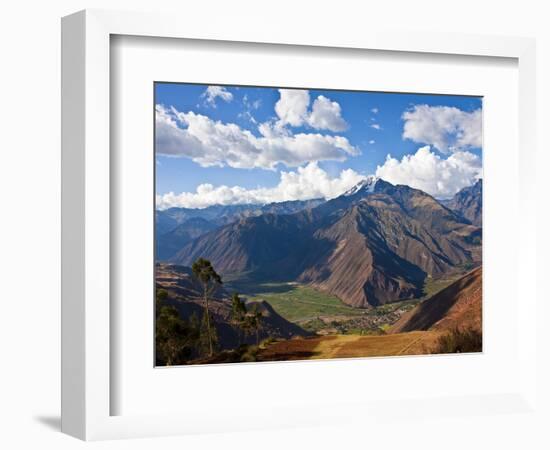 A View of the Sacred Valley and Andes Mountains of Peru, South America-Miva Stock-Framed Photographic Print