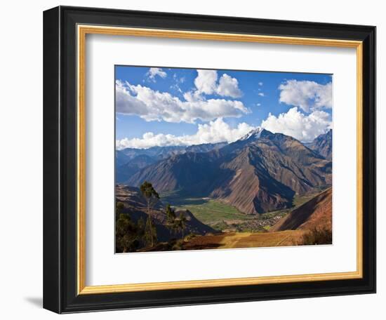 A View of the Sacred Valley and Andes Mountains of Peru, South America-Miva Stock-Framed Photographic Print