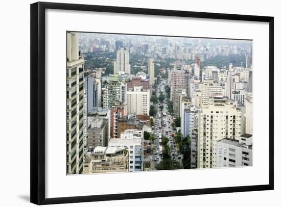 A View of the Sao Paulo Skyline from Jardins, Sao Paulo, Brazil, South America-Alex Robinson-Framed Photographic Print