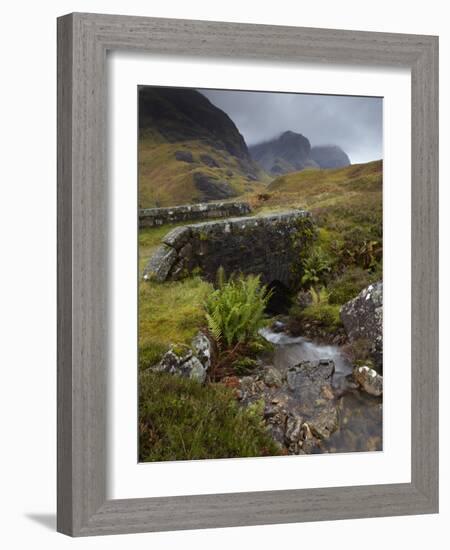 A View of the Three Sisters of Glencoe from the Military Road, Glencoe, Argyll, Scotland, United Ki-Jon Gibbs-Framed Photographic Print