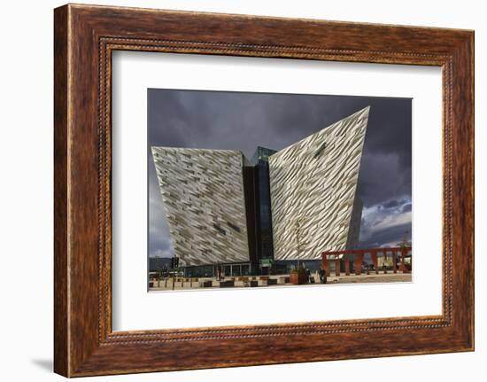 A view of the Titanic Museum, in the Titanic Quarter, Belfast, Ulster, Northern Ireland, United Kin-Nigel Hicks-Framed Photographic Print