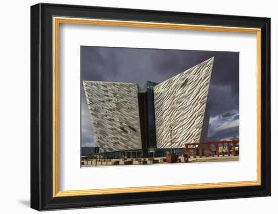 A view of the Titanic Museum, in the Titanic Quarter, Belfast, Ulster, Northern Ireland, United Kin-Nigel Hicks-Framed Photographic Print
