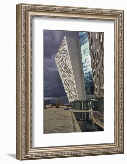 A view of the Titanic Museum, in the Titanic Quarter, Belfast, Ulster, Northern Ireland, United Kin-Nigel Hicks-Framed Photographic Print