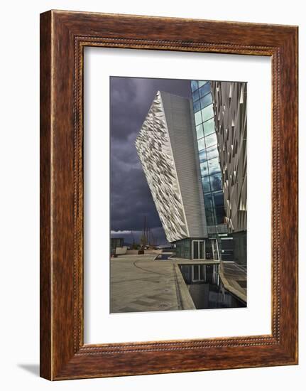 A view of the Titanic Museum, in the Titanic Quarter, Belfast, Ulster, Northern Ireland, United Kin-Nigel Hicks-Framed Photographic Print