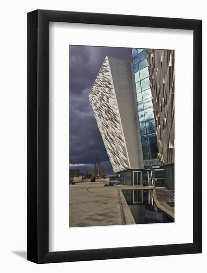 A view of the Titanic Museum, in the Titanic Quarter, Belfast, Ulster, Northern Ireland, United Kin-Nigel Hicks-Framed Photographic Print