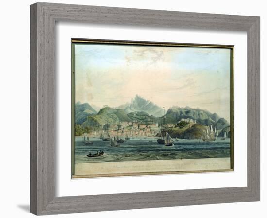 A View of the Town of St. George and Richmond Heights on the Island of Grenada, Engraved by…-Lieutenant-Colonel J. Wilson-Framed Giclee Print