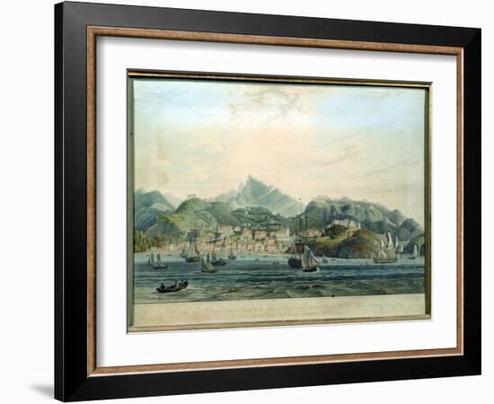 A View of the Town of St. George and Richmond Heights on the Island of Grenada, Engraved by…-Lieutenant-Colonel J. Wilson-Framed Giclee Print