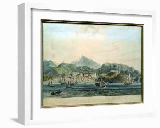 A View of the Town of St. George and Richmond Heights on the Island of Grenada, Engraved by…-Lieutenant-Colonel J. Wilson-Framed Giclee Print