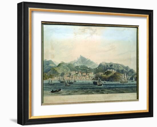 A View of the Town of St. George and Richmond Heights on the Island of Grenada, Engraved by…-Lieutenant-Colonel J. Wilson-Framed Giclee Print