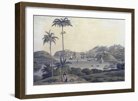 A View of the Town of St. George on the Island of Grenada, Taken from the Belmont Estate,…-Lieutenant-Colonel J. Wilson-Framed Giclee Print