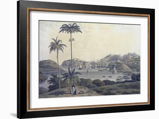 A View of the Town of St. George on the Island of Grenada, Taken from the Belmont Estate,…-Lieutenant-Colonel J. Wilson-Framed Giclee Print