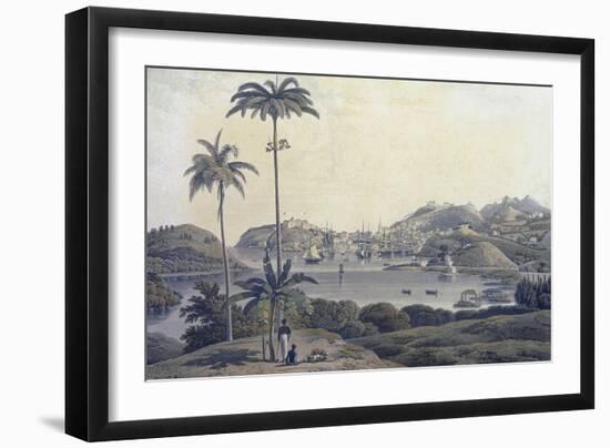 A View of the Town of St. George on the Island of Grenada, Taken from the Belmont Estate,…-Lieutenant-Colonel J. Wilson-Framed Giclee Print